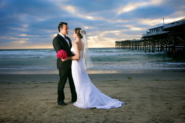 San Diego's Pacific Beach, Crystal Pier, Wedding Photos at a