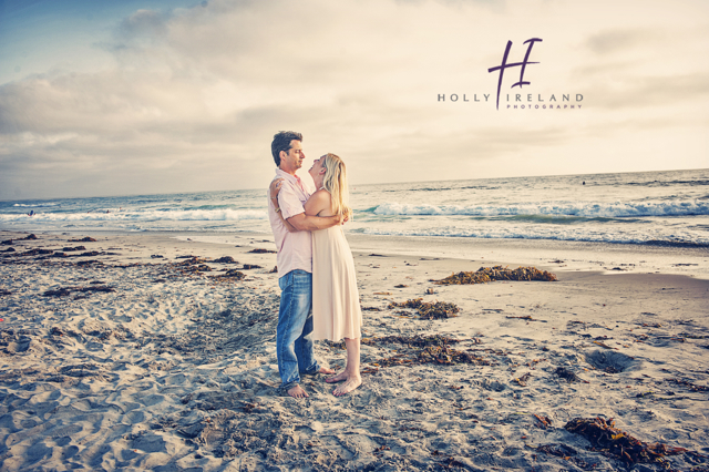 Couples on the beach at sunset in San Diego CA