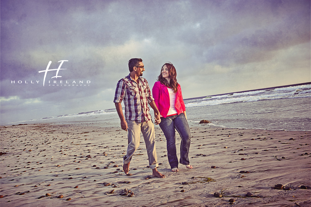 Beach engagement photography in Carlsbad CA