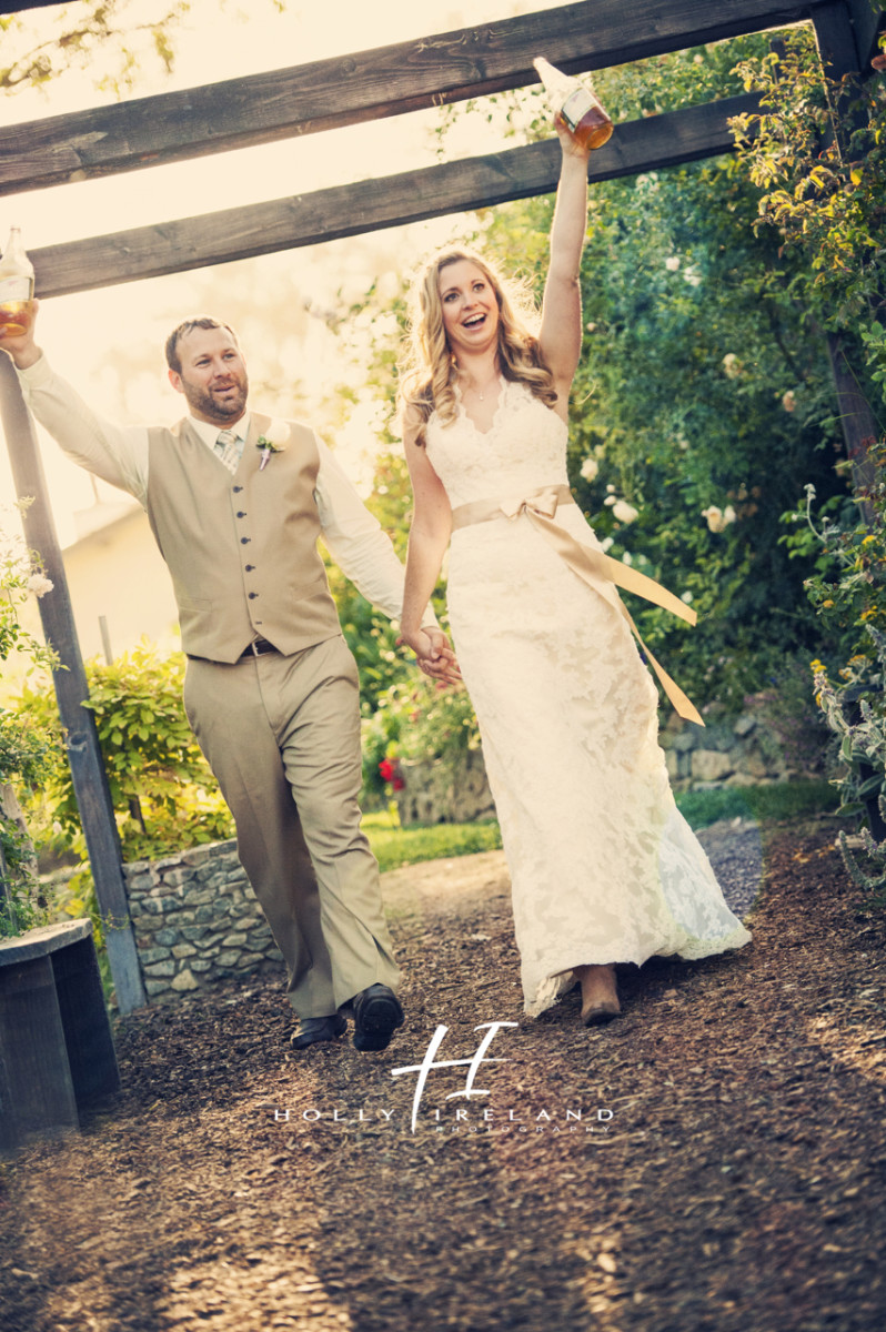 Bride and groom's entrance photo at Quail haven Farms in vista ca