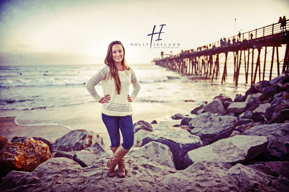 Oceanside pier high school senior photography in San Diego