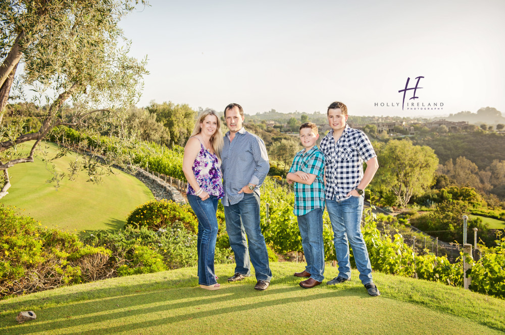 Fun golf course family photography in San Diego Ca