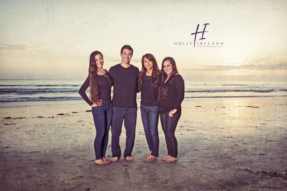 Fun family photos at the beach in Carlsbad