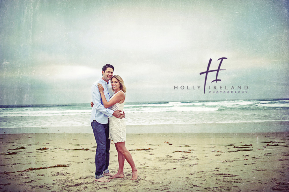 creative beach engagement photos in CA