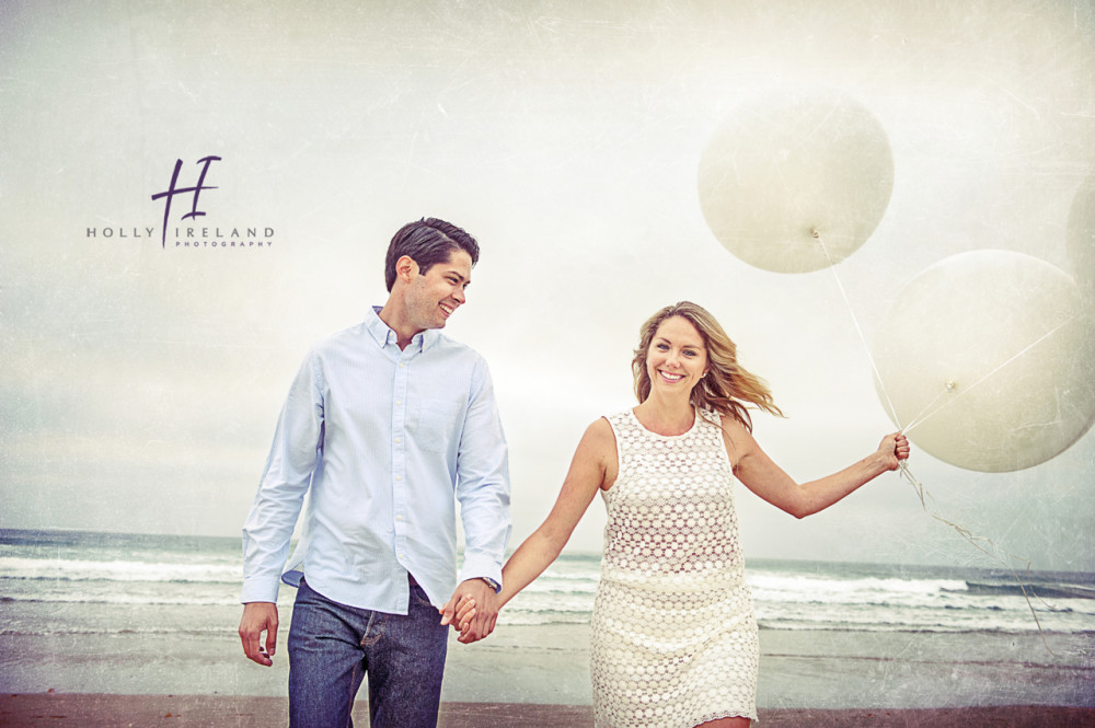 fun engagement photos at the beach in San Diego