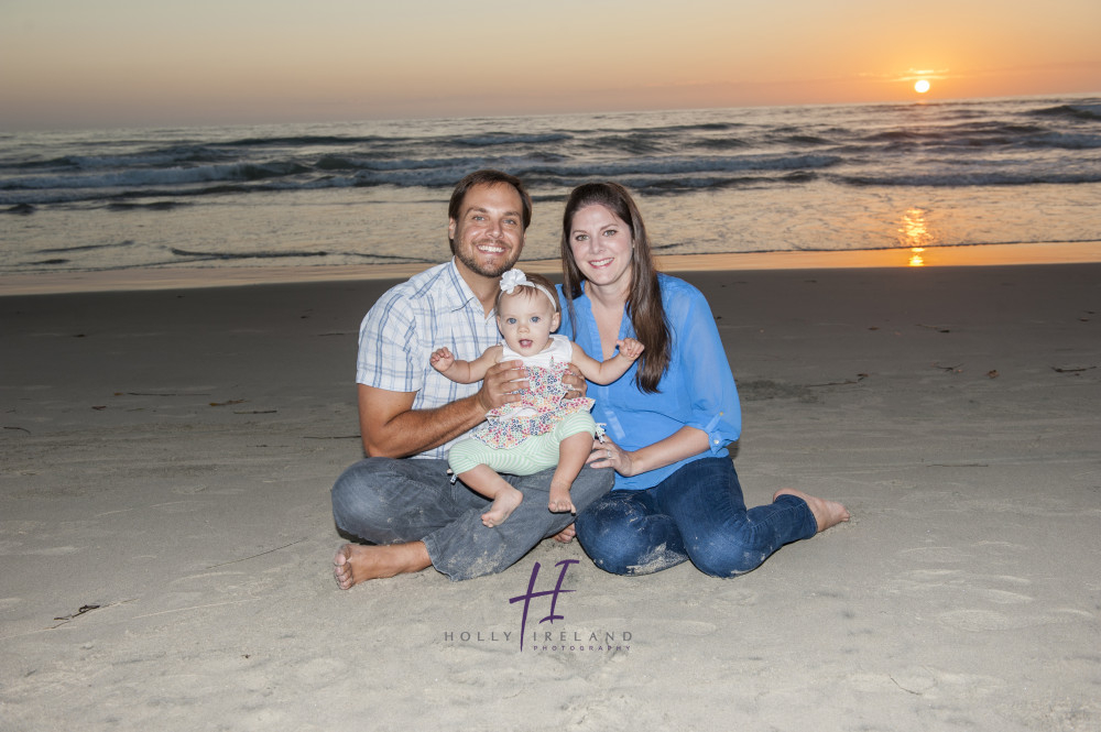 sunset family photos at the beach in san diego