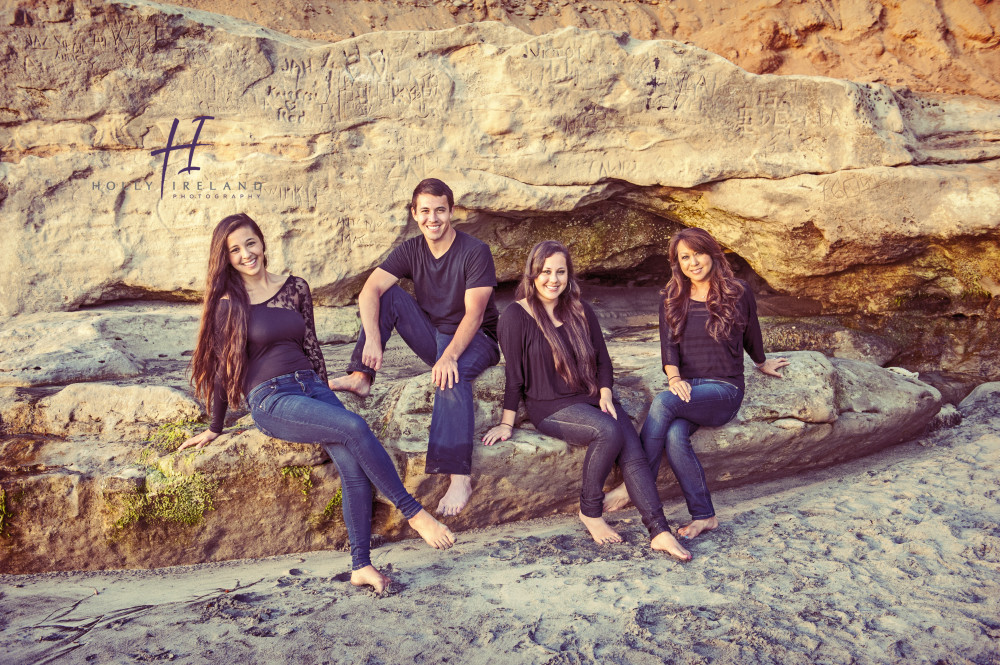 relaxed and candid family photos on the beach in San Diego