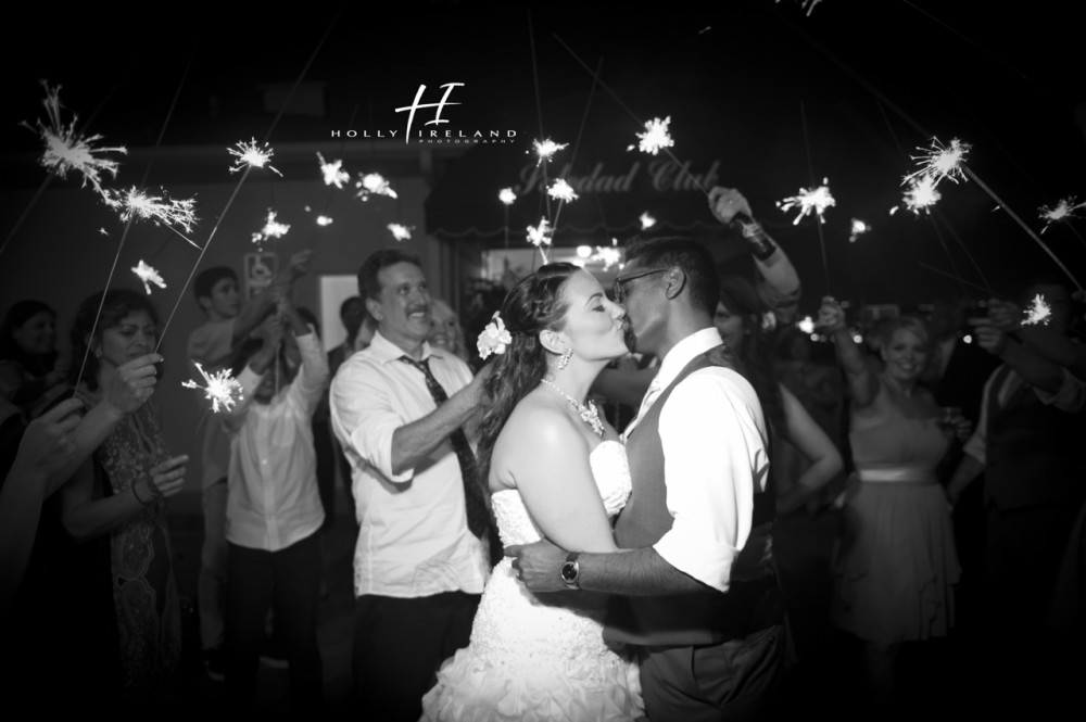 Awesome sparkler exit at a San Diego wedding photographed by www.hollyireland.com