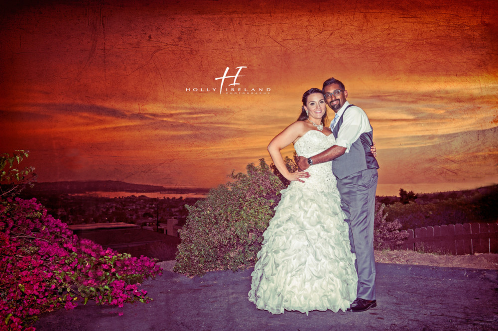 Crazy beautiful sunset at a wedding photographers in San Diego www.hollyireland.com