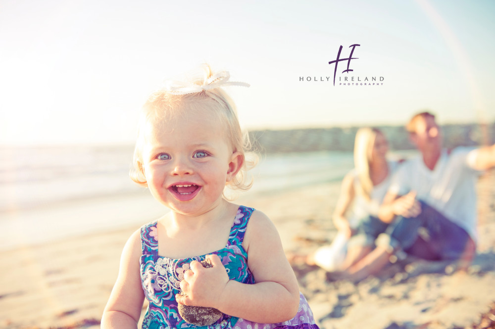 Cutest one year old at the beach in Carlsbad CA www.hollyireland.com