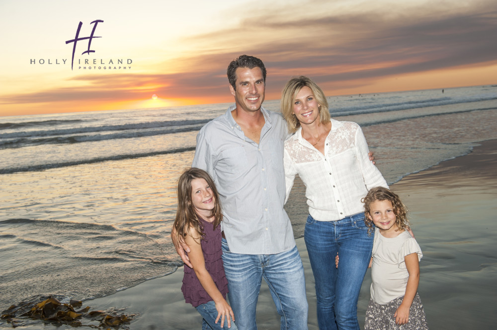 family sunset beach photography