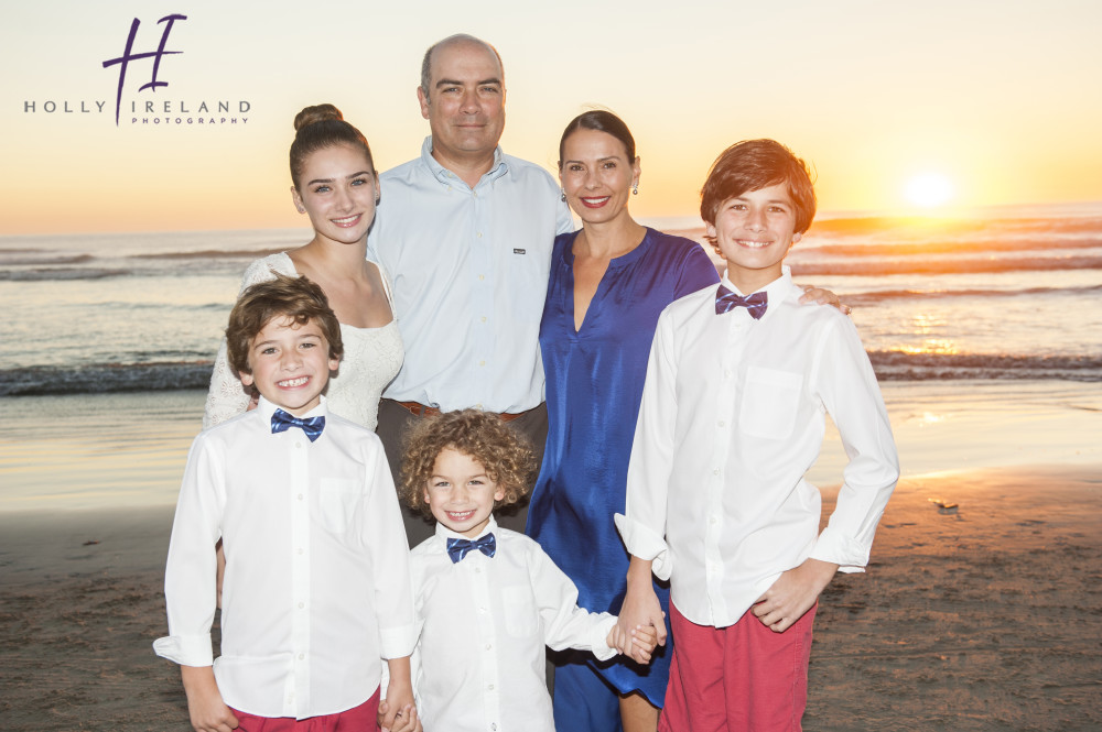 sunset family photos in Del mar Ca