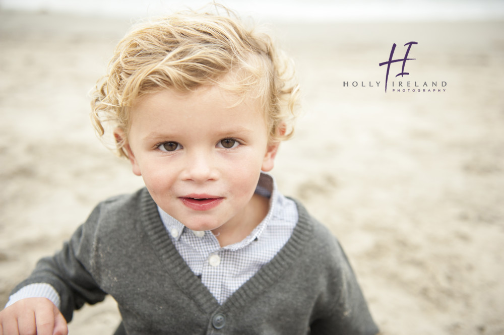 little boy at the beach in San diego