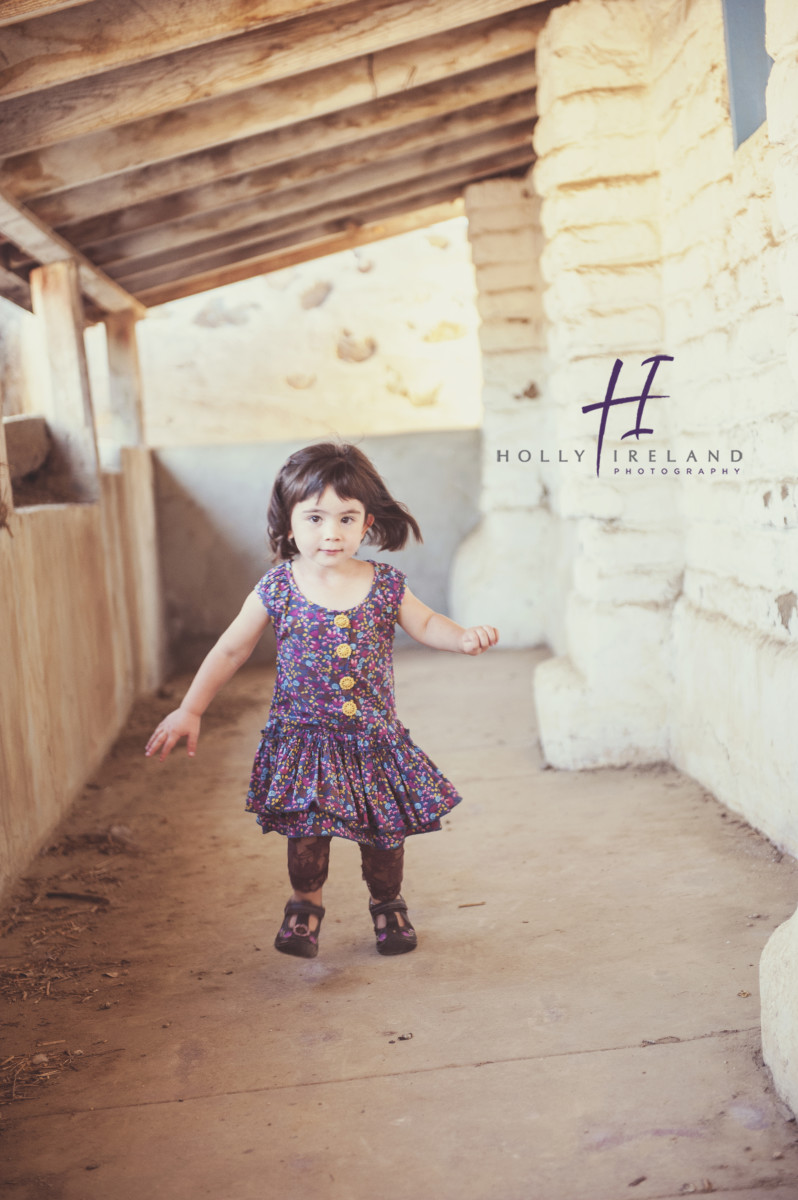 Ranch family photography in Carlsbad with an adorable girl
