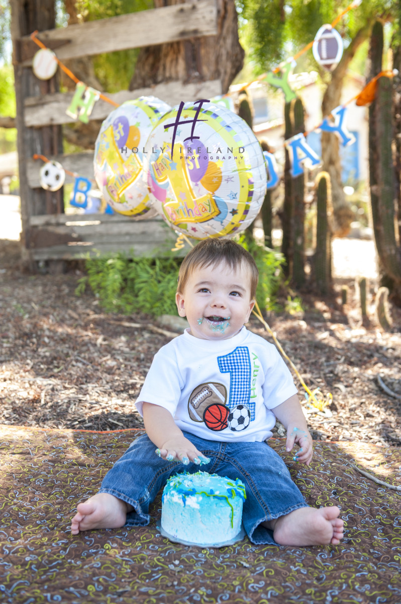 Ranch family photography with a Cake smash