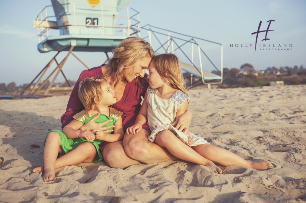 Adorable mom and daughter photos at the beach in San Diego ca