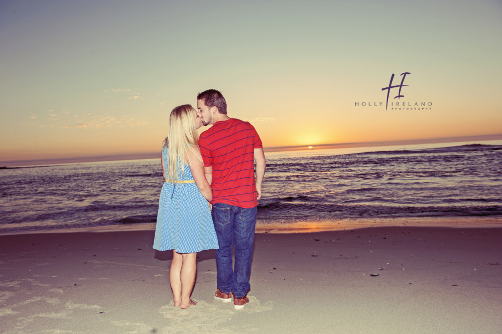 beautiful sunset engagement photography