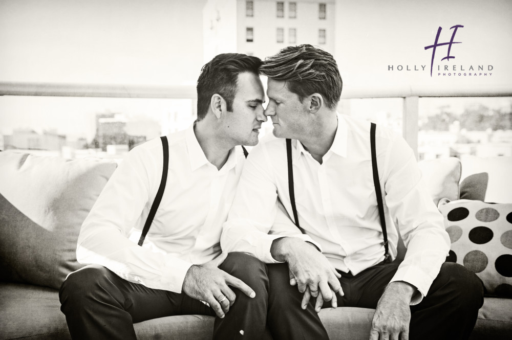 Same Sex engagement Photos in San Diego CA in black and white