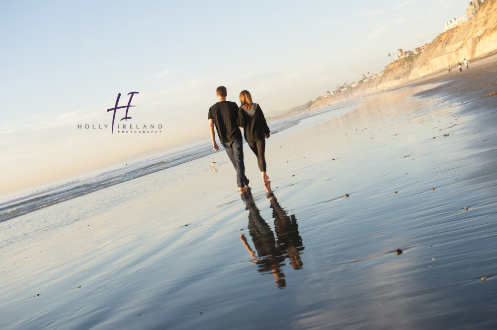 Cute beach engagement photos in San Diego