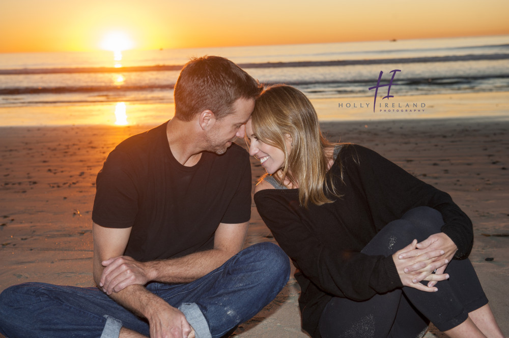 Cute beach engagement photos in San Diego