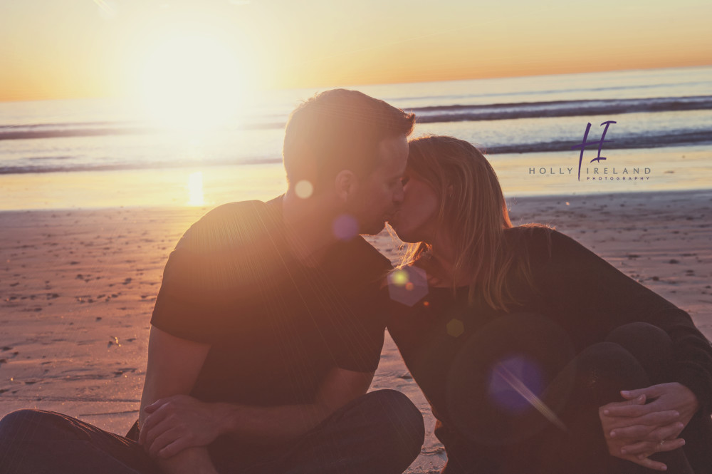 stunning sunset engagement photography in San Diego at the beach