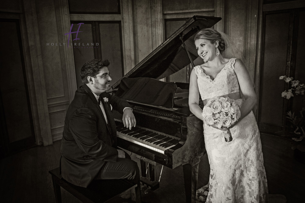 elegant black and white vintage wedding photos