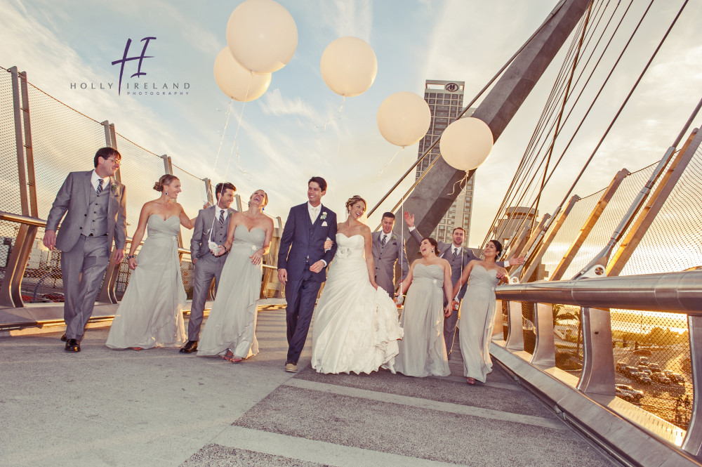 fun bridal party photos with balloons