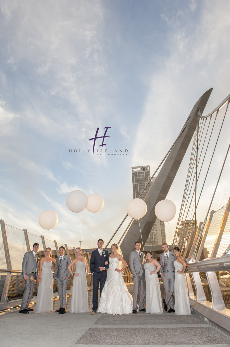 fun bridal party photos with balloons