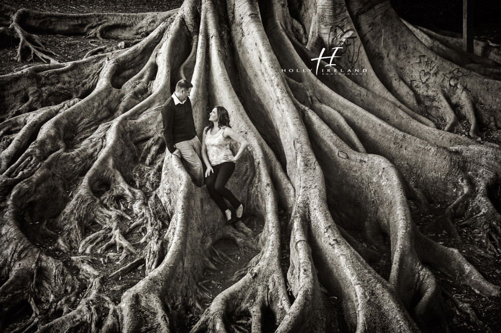 Awesome black and white creative engagement photos in San Diego