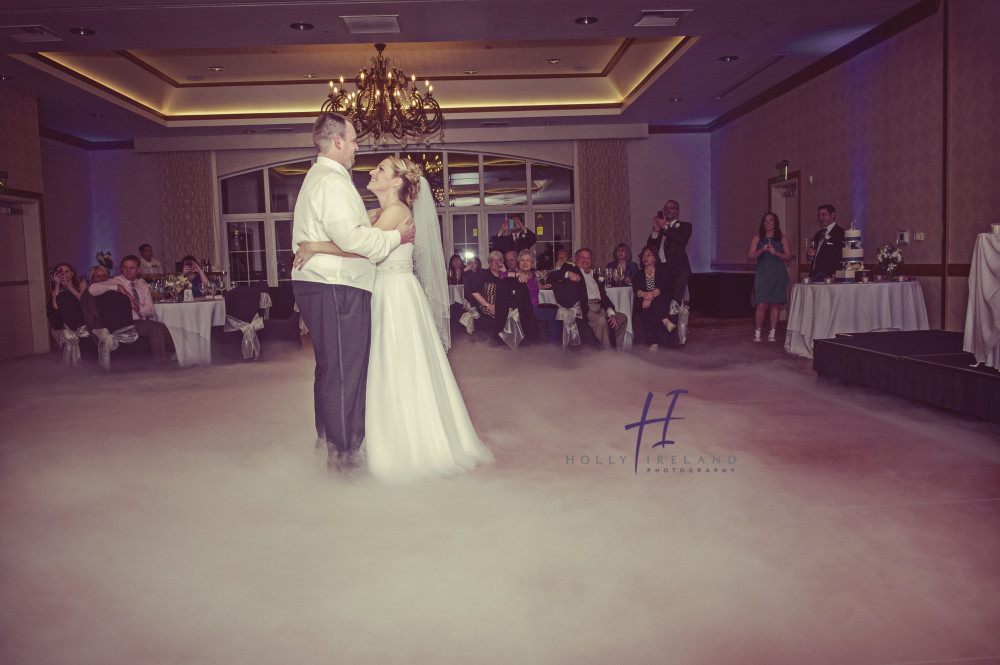First dance with fog wedding Photography