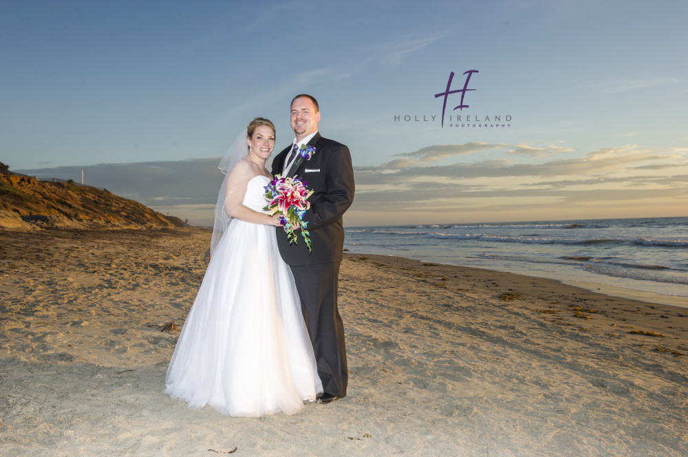 formal beach wedding photography