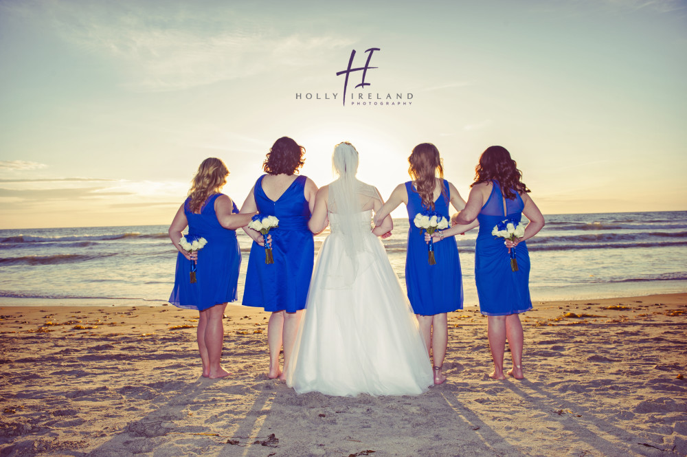 fun girls photos at the beach in a carlsbad wedding