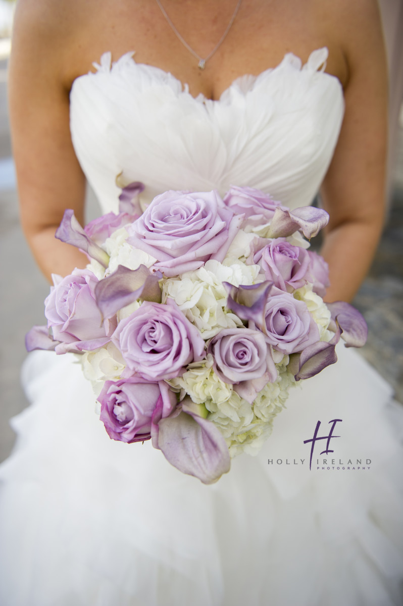 wedding day flowers in lavendar