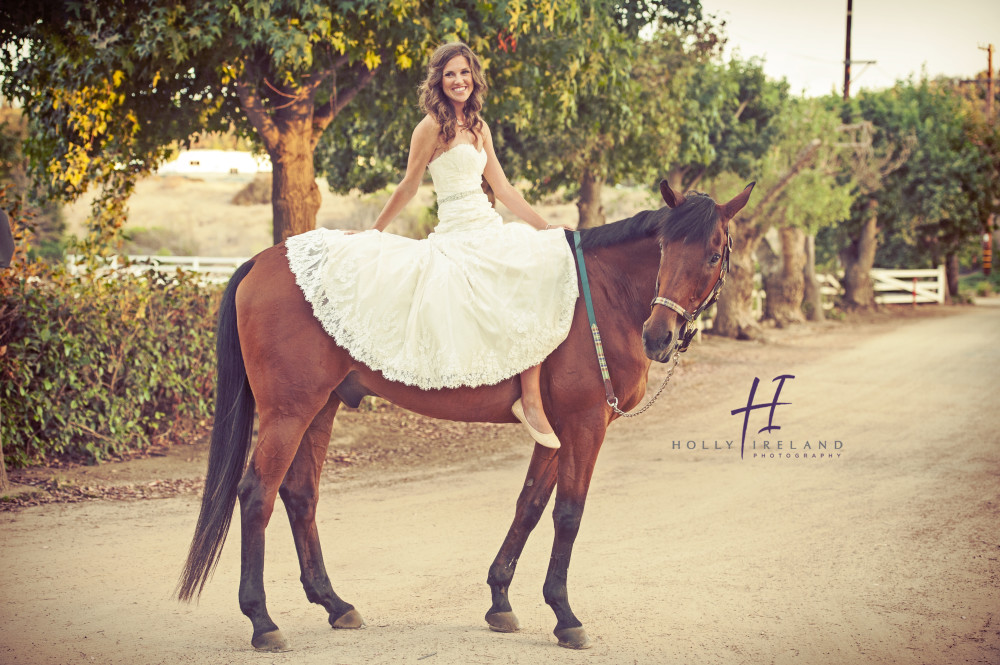 bride on her horse