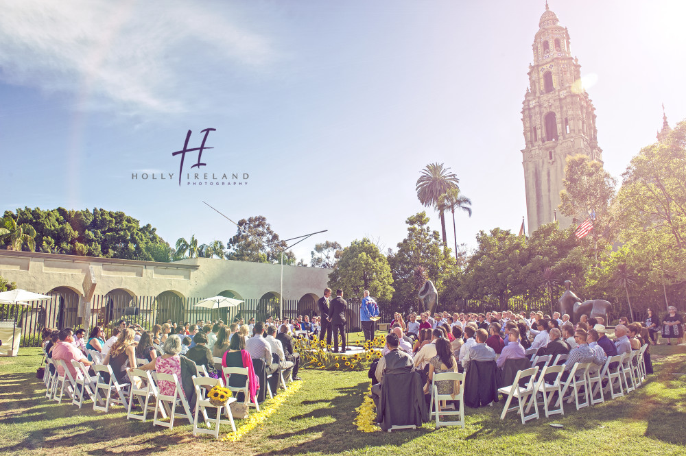 wedding ceremony at the san diego museum of art same sex wedding