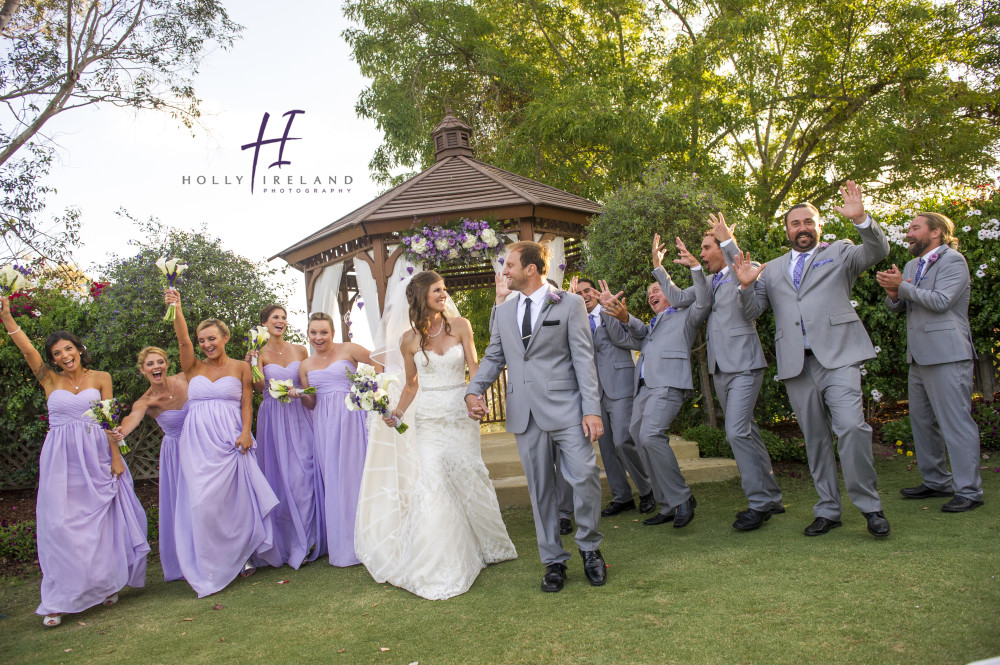 shadow Ridge wedding photos in Vista CA with a fun bridal party