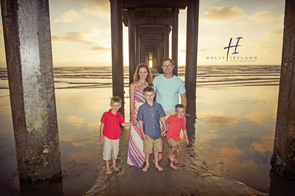 La Jolla Pier Family Photography at the beach at sunset