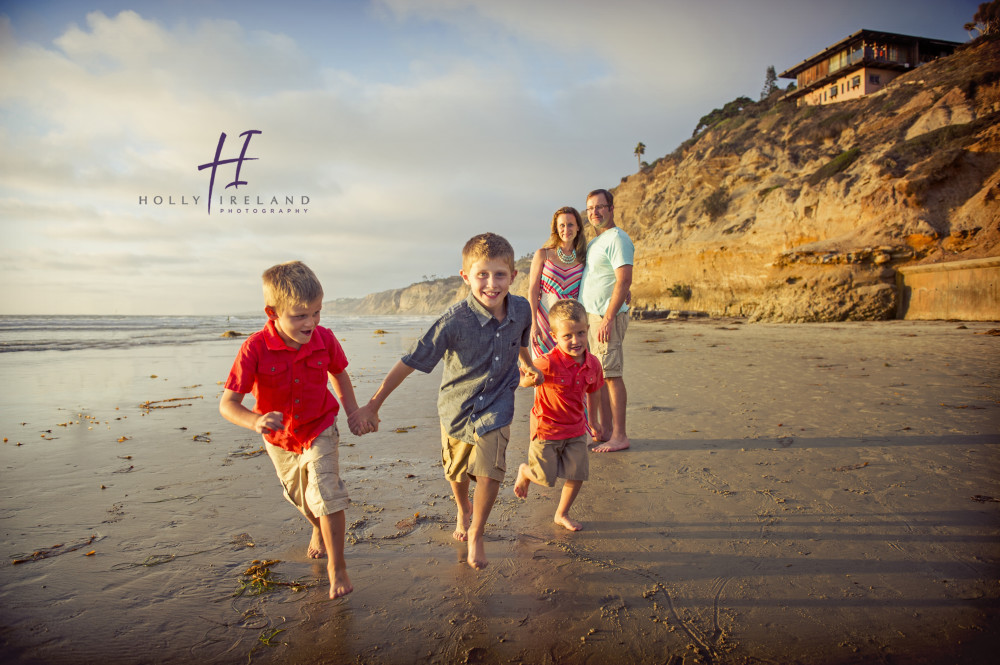 La Jolla Pier Family Photography at the beach at sunset