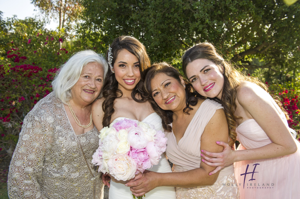 three generation photos at a wedding