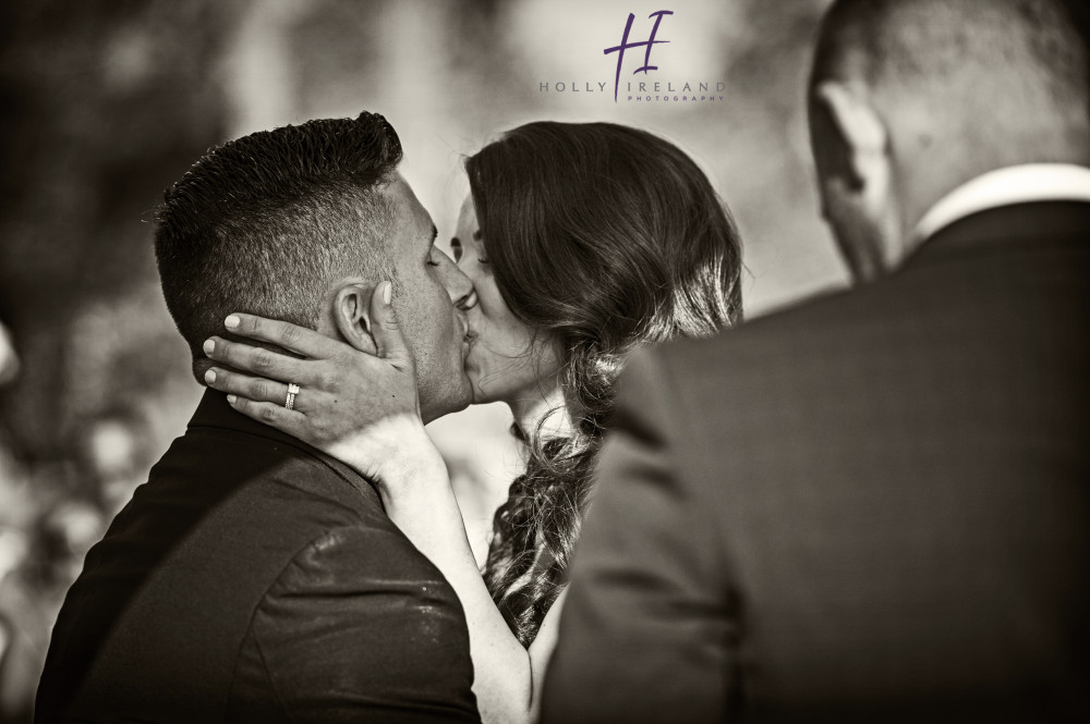 Rancho Valencia Resort wedding Photography luxury resort weddings first kiss