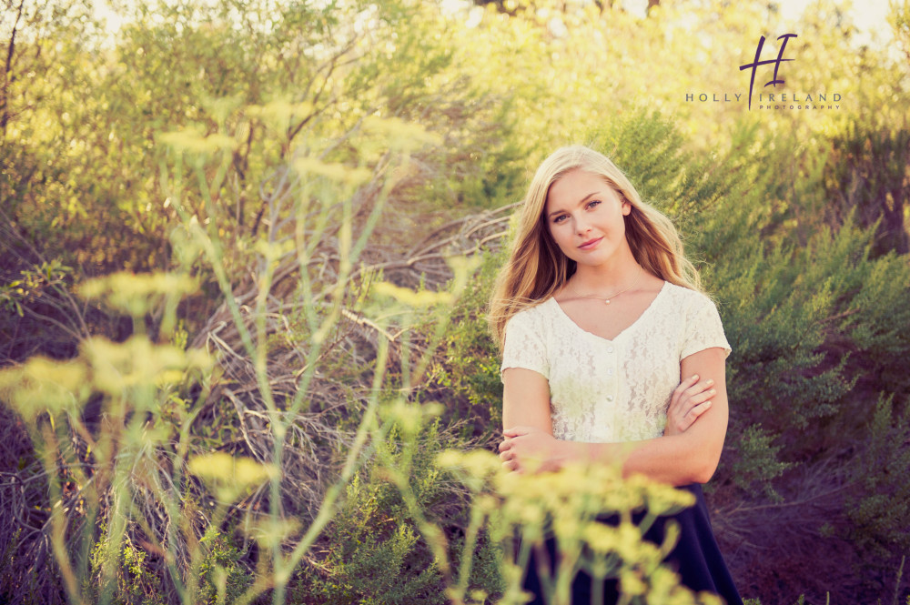 high school senior in a field