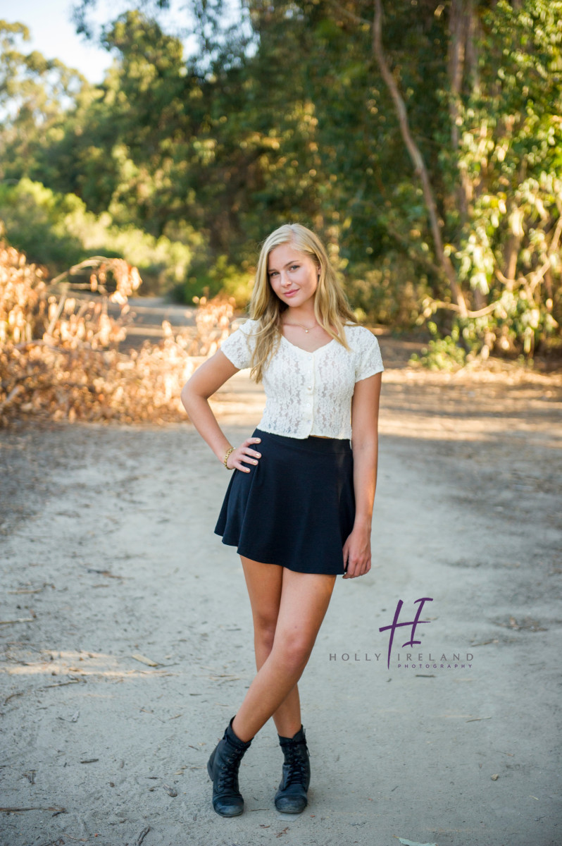 high school senior in a field