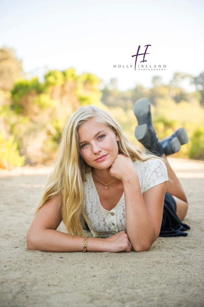 high school senior in a field