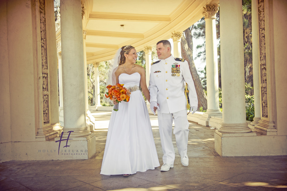 creative wedding photos in Balboa Park