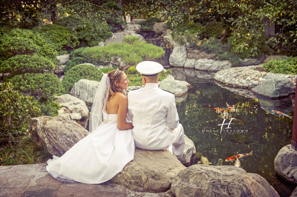 Japanese Friendship Garden wedding photos in San Diego at Balboa Park romantic photos