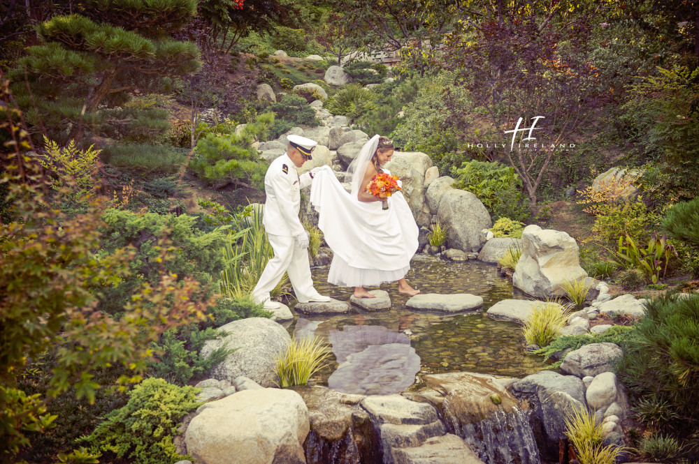 Japanese Friendship Garden wedding photos in San Diego at Balboa Park candid romantic photos