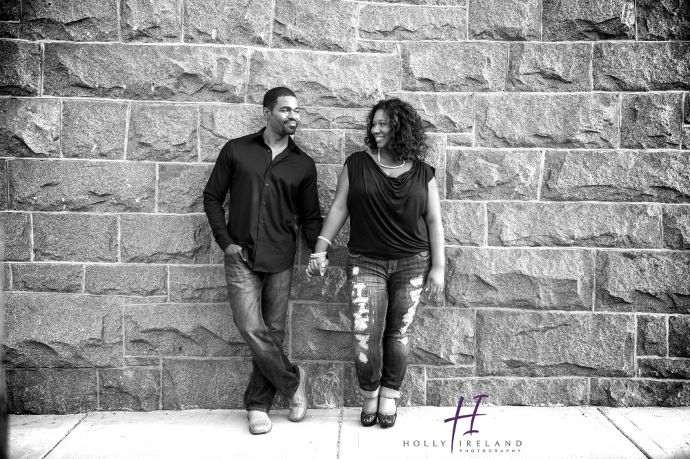 cool Urban downtown engagement photography