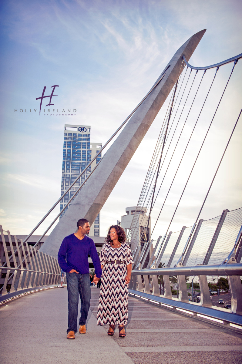 Urban downtown engagement photography