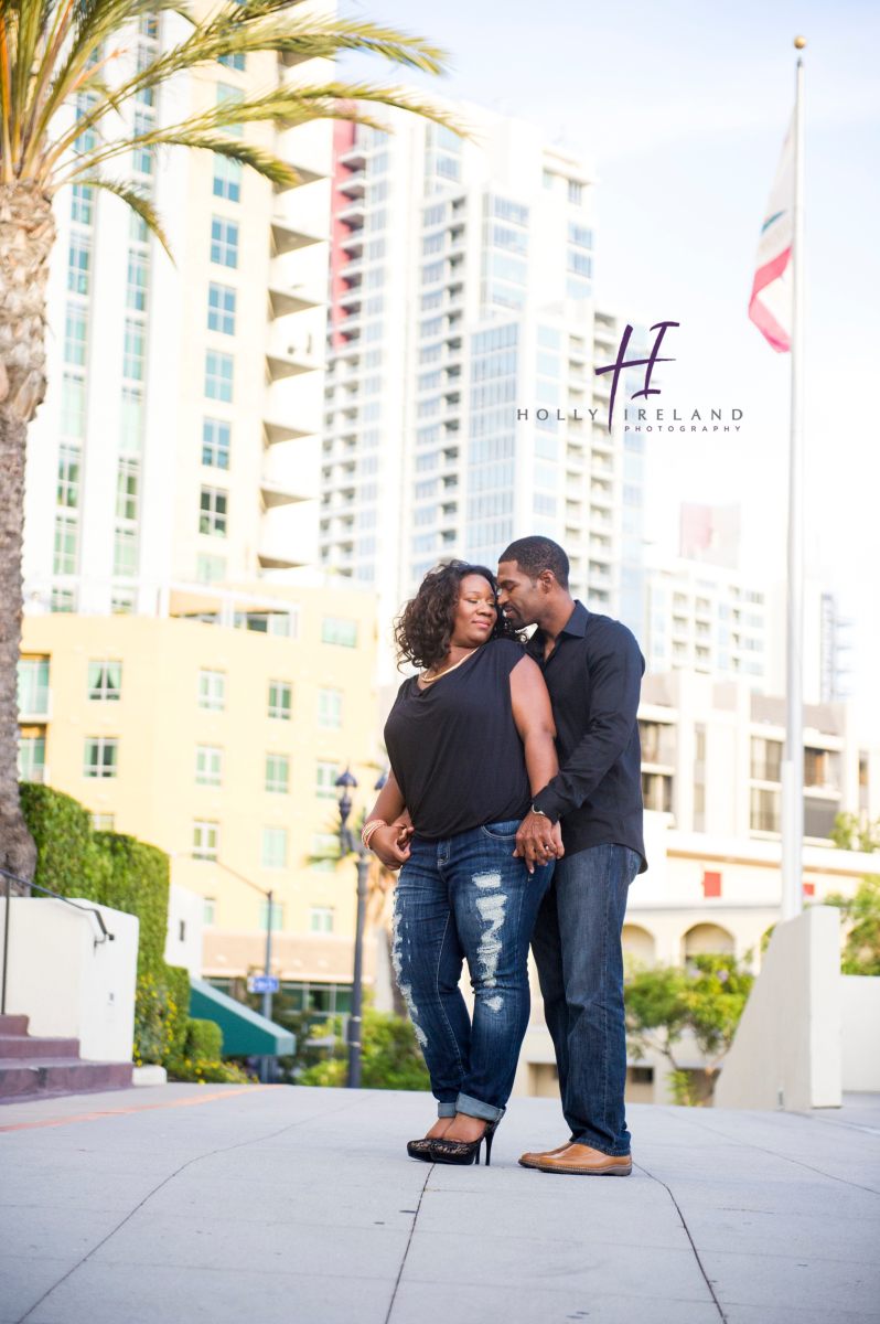 Urban downtown engagement photography