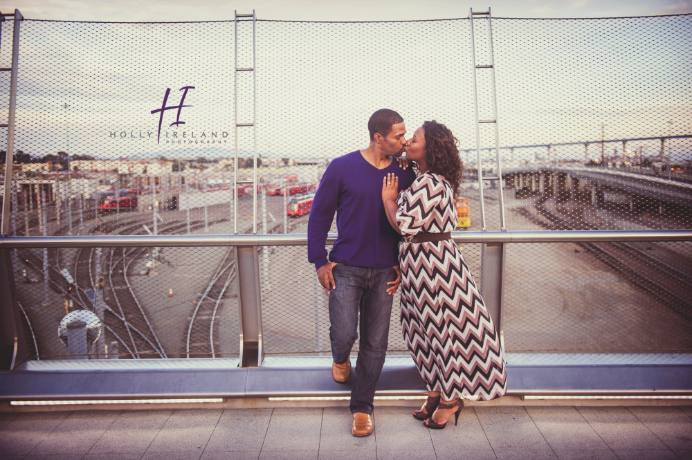 Urban downtown engagement photography